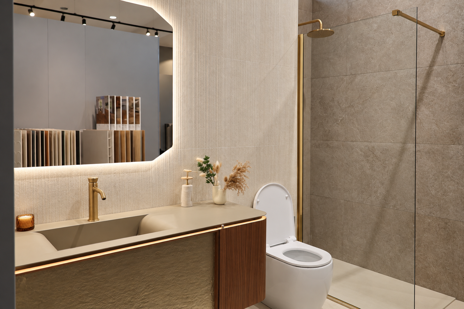 doccia e mobile bagno